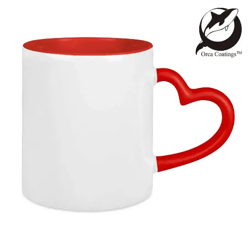 Mug cœur rouge personnalisé