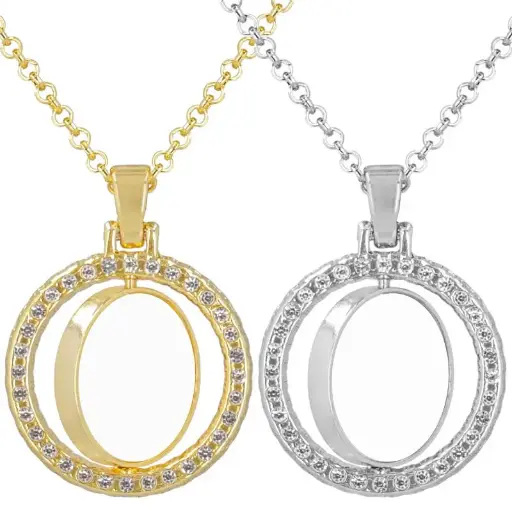 Pendentifs Rond+Brillants personnalisé